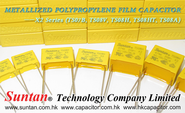 Suntan's Metallized Polypropylene Film Capacitor – X2 Series