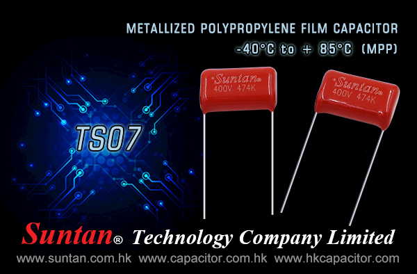 Suntan Metallized Polypropylene Film Capacitor - MPP - TS07