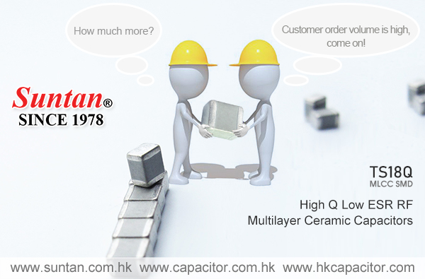 Suntan High Q Low ESR RF Multilayer Ceramic Capacitors – MLCC SMD - TS18Q