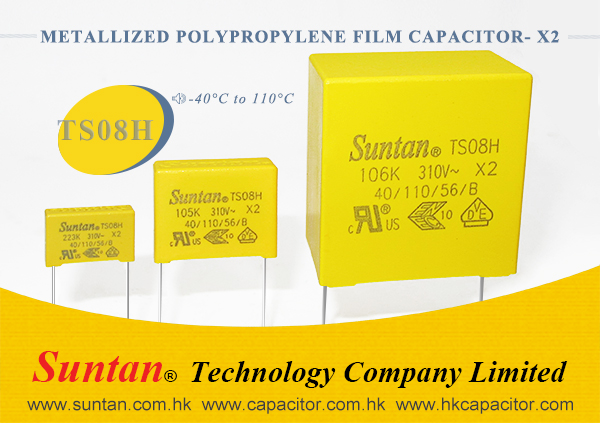 Suntan Metallized Polypropylene Film Capacitor- X2 capacitors