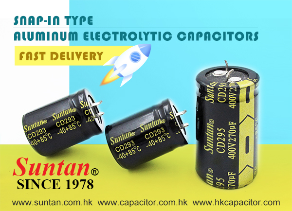 Suntan SNAP-IN Electrolytic Capacitor with Competitive Prices, Short Lead Time