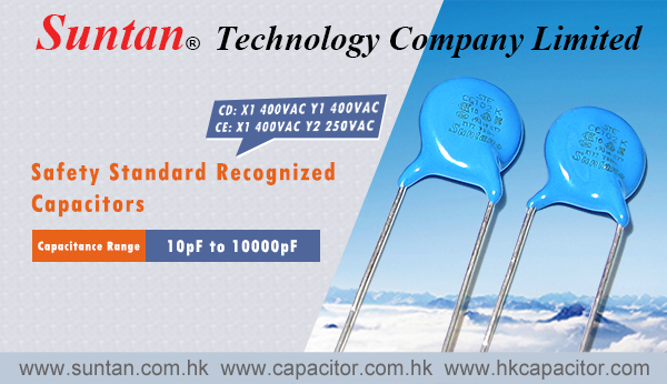Suntan TS22 Safety Standard Recognized Capacitor - X1 / Y 
