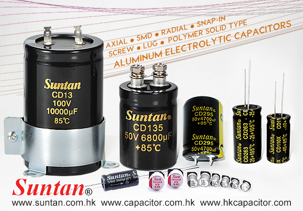 Suntan Radial Lead Aluminum Electrolytic Capacitors